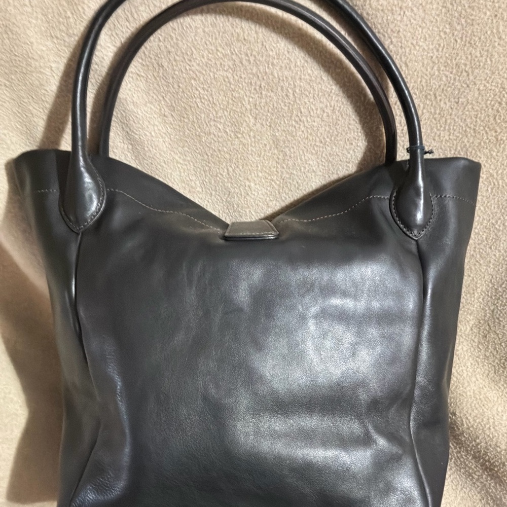 NWT Dooney & Bourke Florentine Leather Logo Lock Tote, color Black - Picture 3 of 12